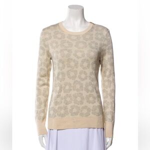 Equipment Cream Leopard Print Sweater